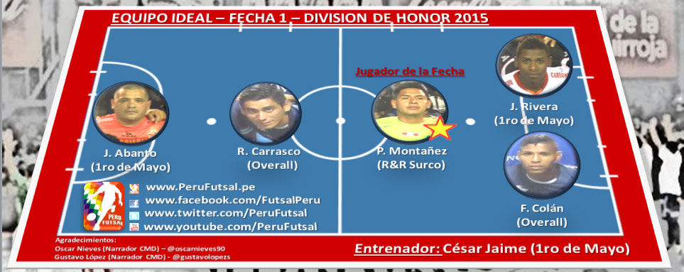 Equipo Ideal - Fecha 1 - División de Honor 2015